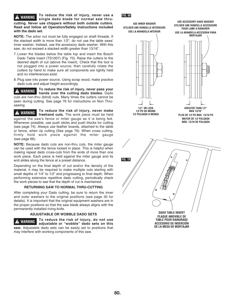 Bosch 4100DG User Manual | Page 80 / 92