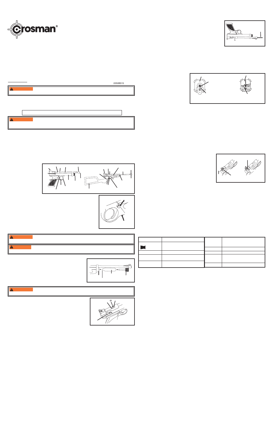 Crosman 2250B User Manual | 1 page