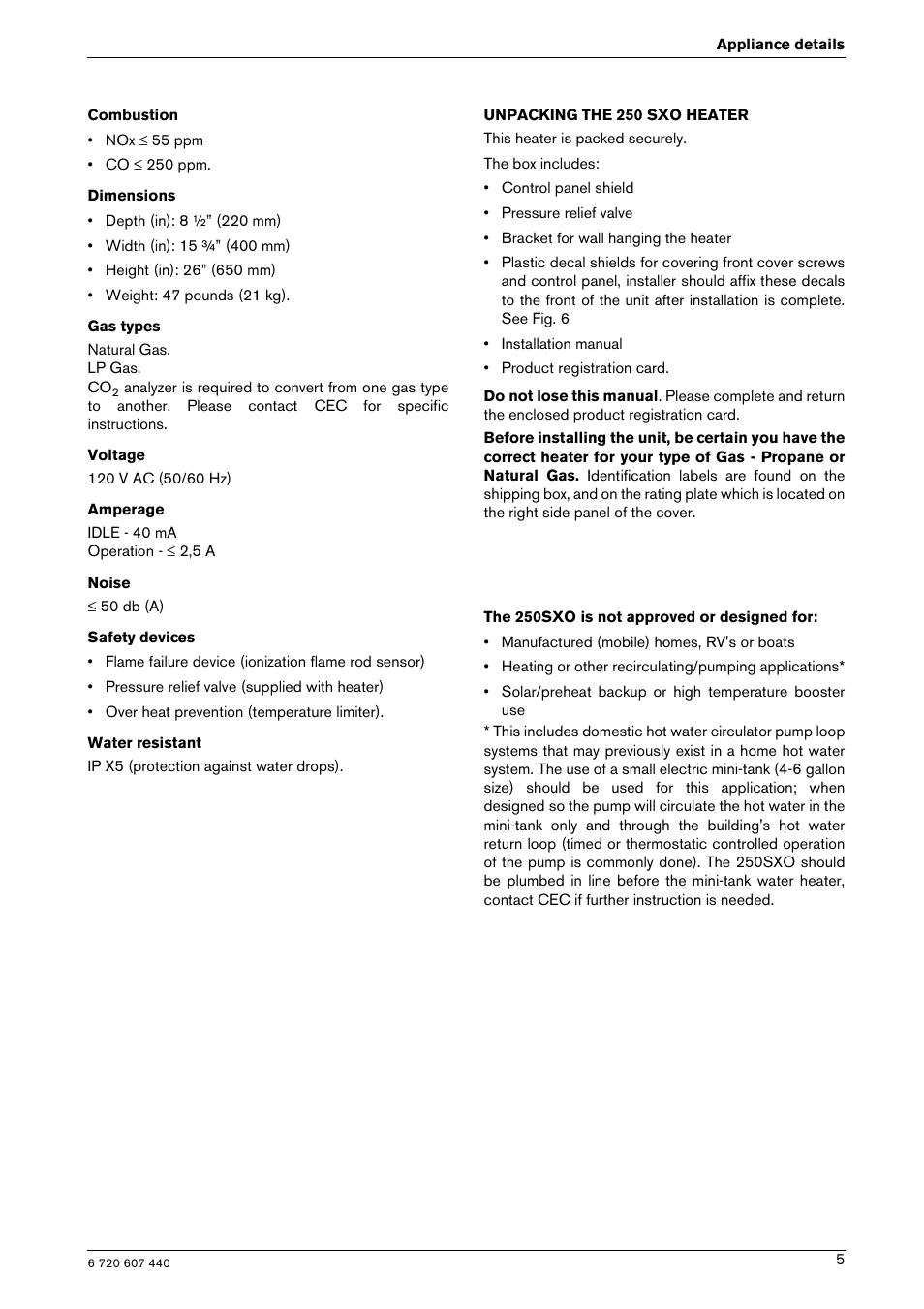 Bosch 250 SXO NG User Manual | Page 5 / 31