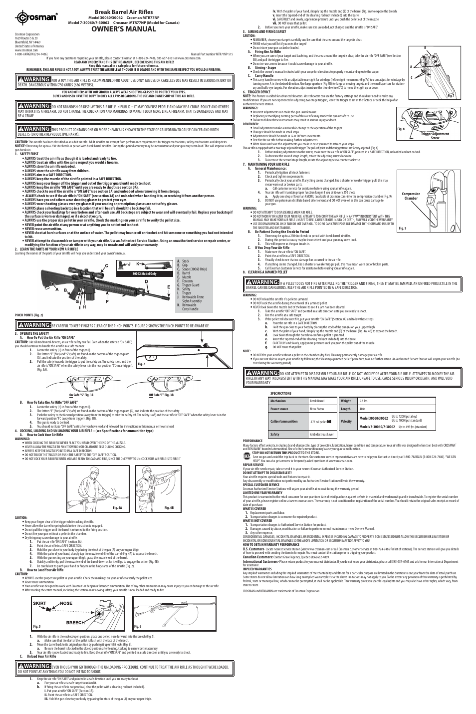 Crosman 30062 User Manual | 3 pages