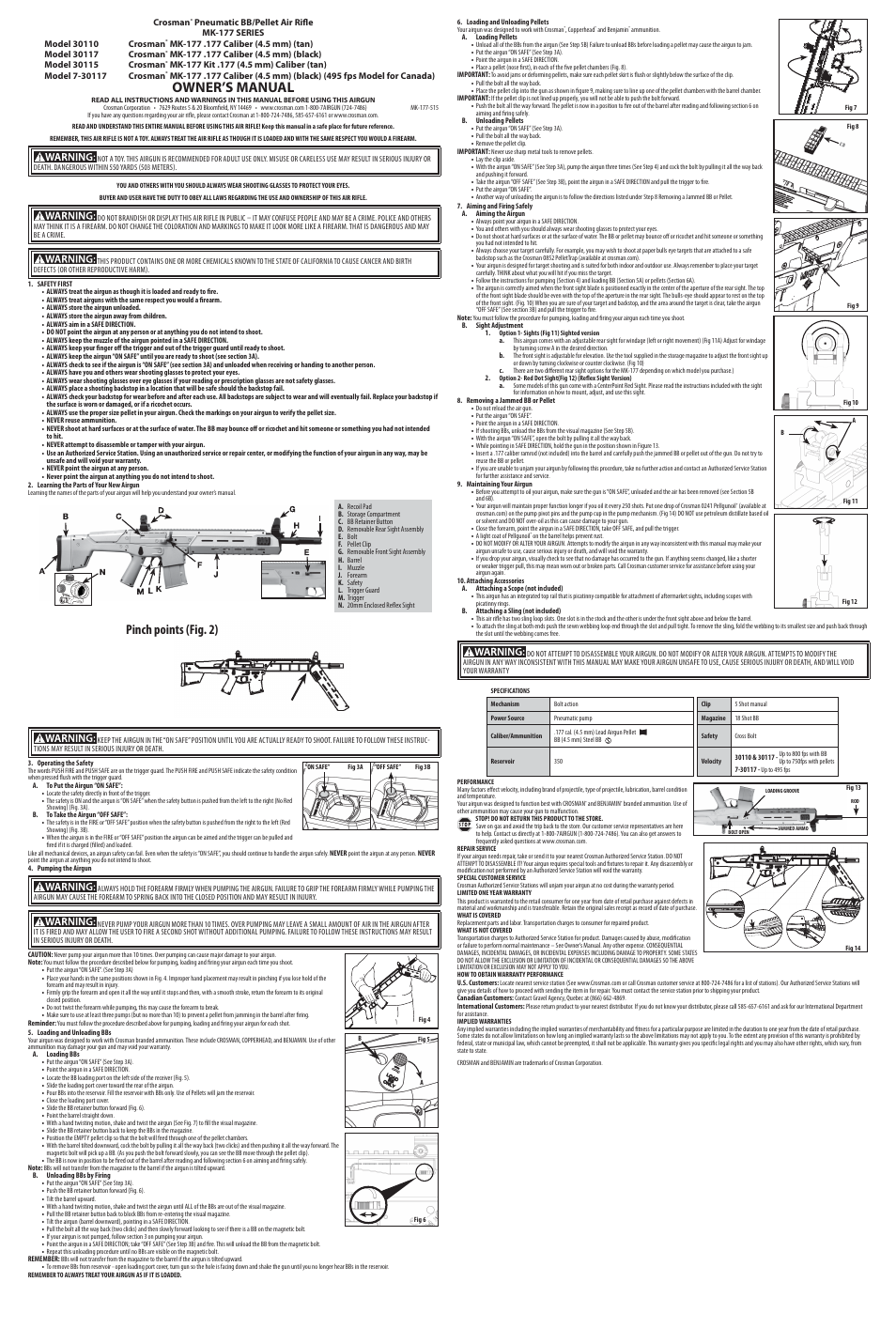 Crosman 30117 User Manual | 3 pages
