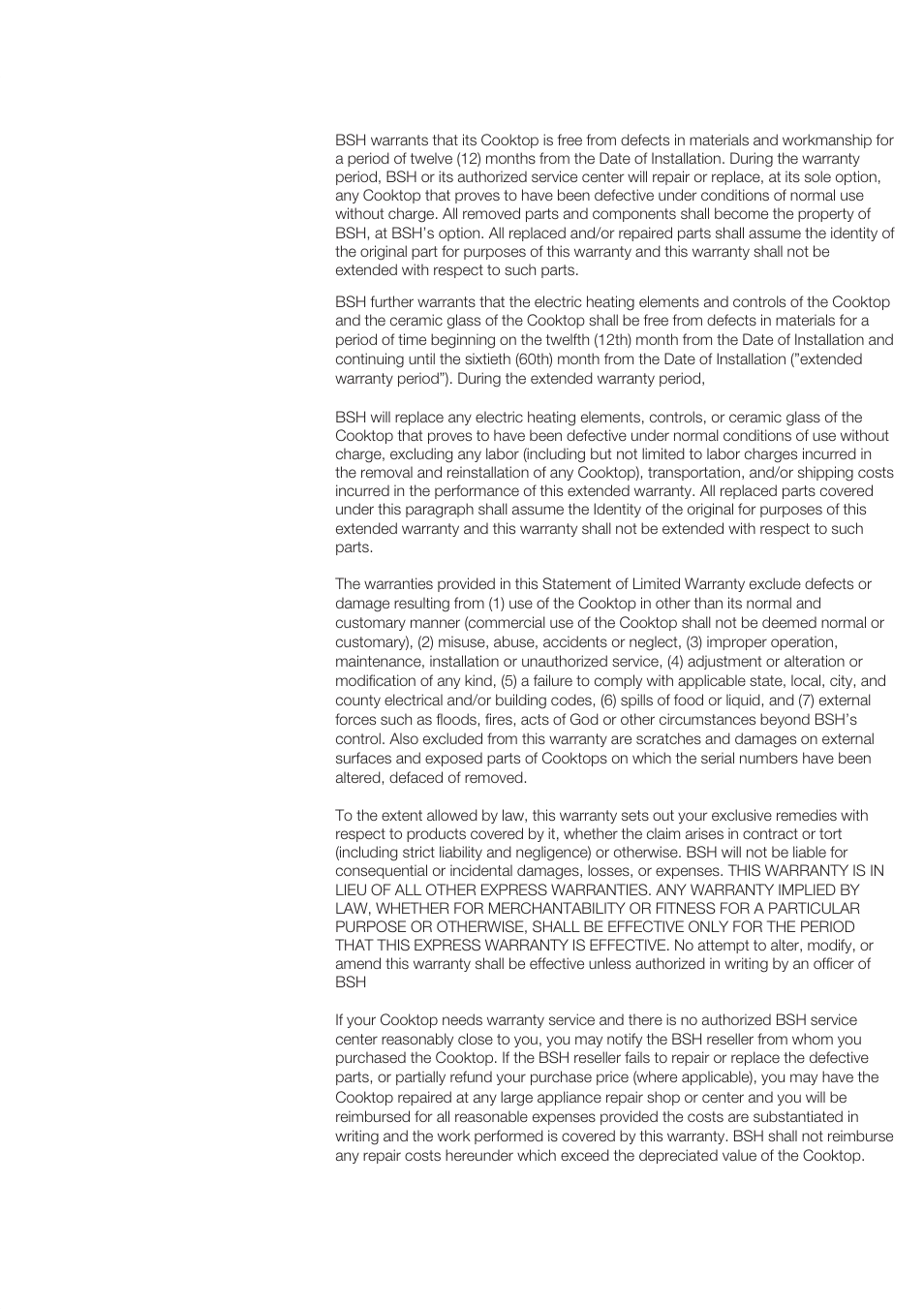 Standard limited warranty | Bosch NET 75.. User Manual | Page 21 / 64