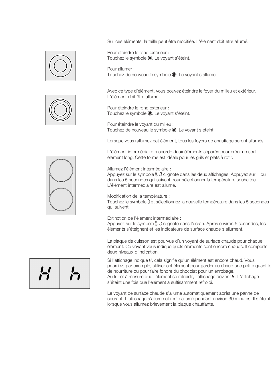 Voyant de surface chaude | Bosch NET 75.. User Manual | Page 28 / 64