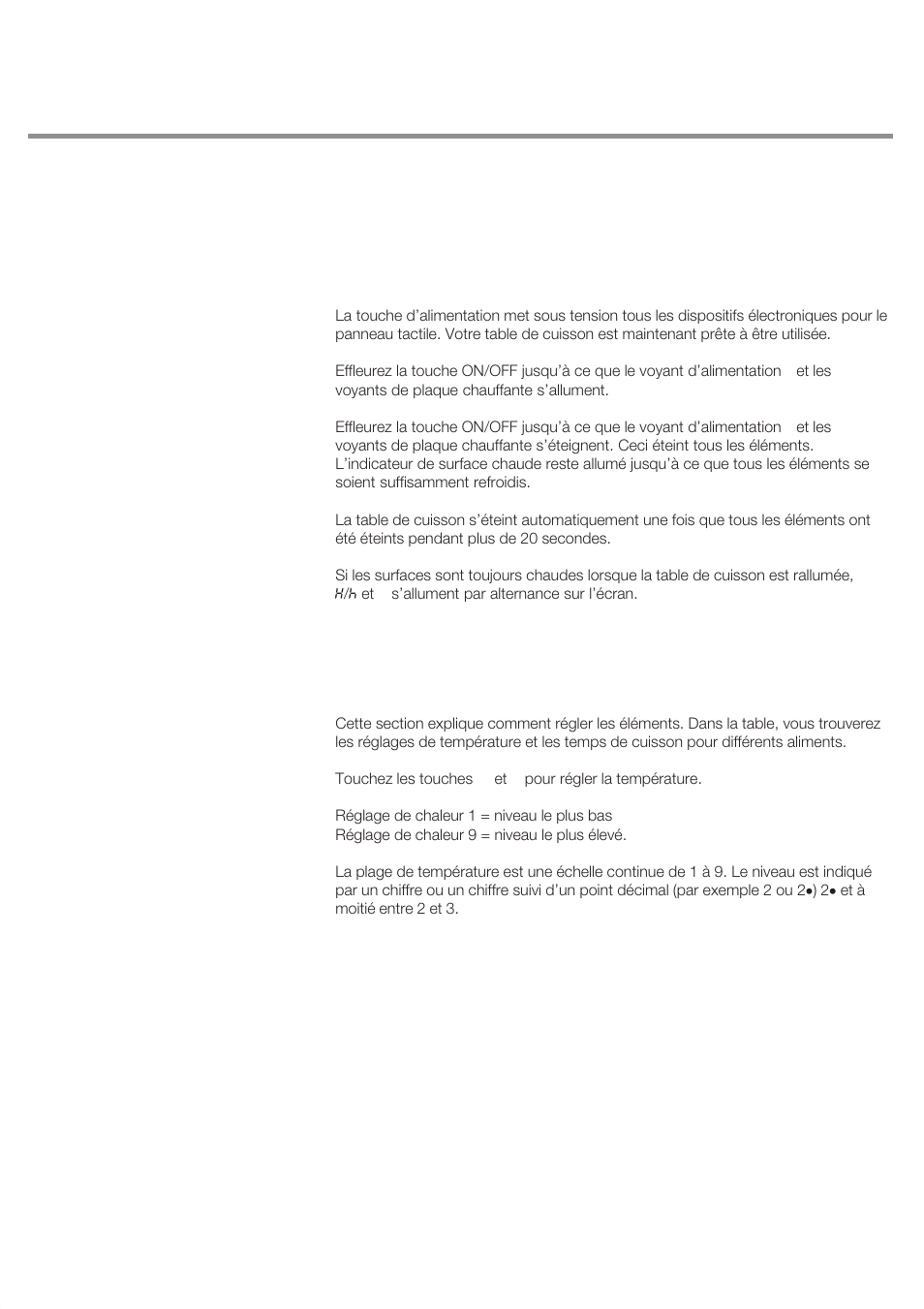 Fonctionnement, Touche d'alimentation, Cuisson | Bosch NET 75.. User Manual | Page 29 / 64
