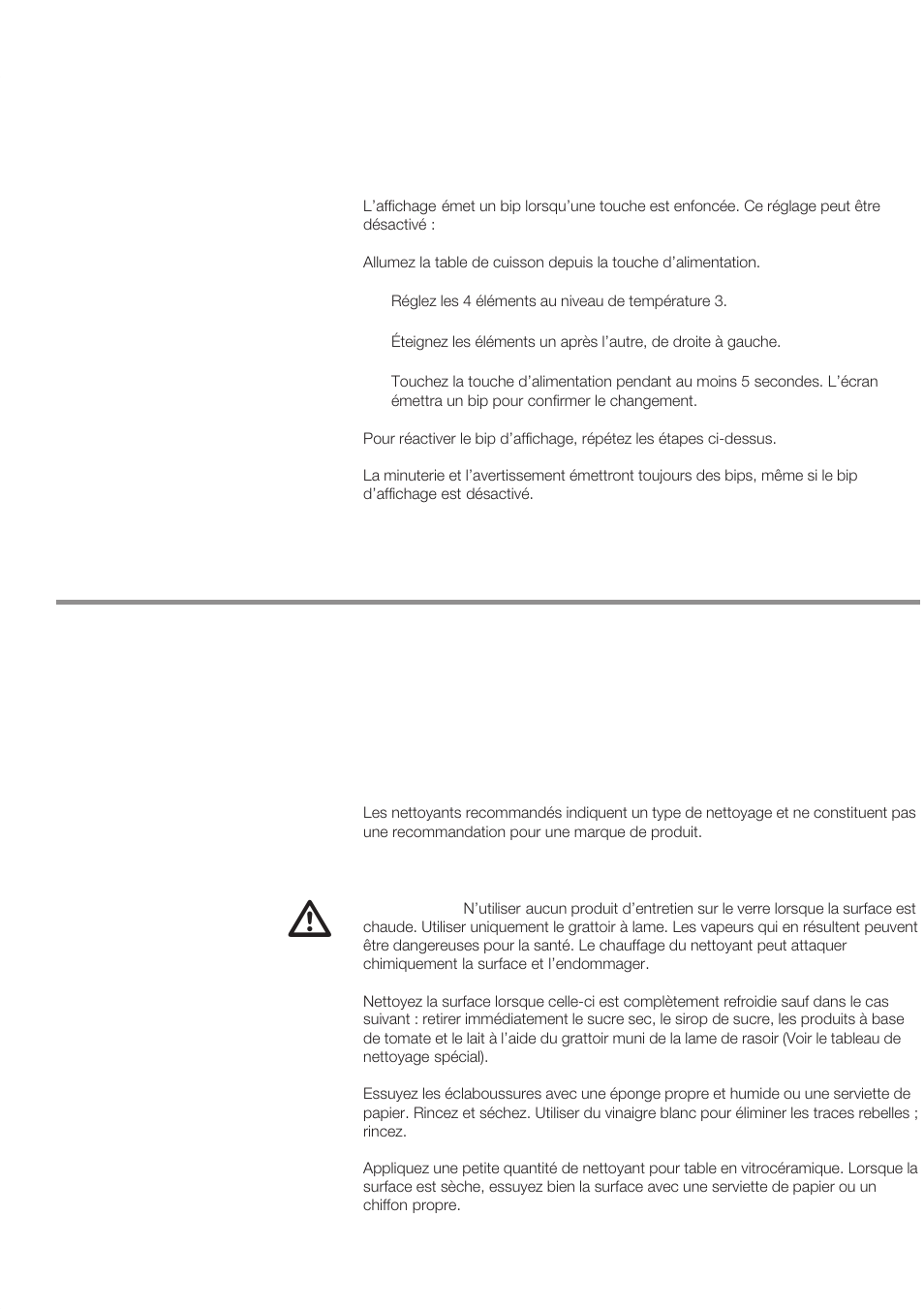 Nettoyage et entretien, Désactivez le bip d'affichage, Nettoyage | Bosch NET 75.. User Manual | Page 36 / 64