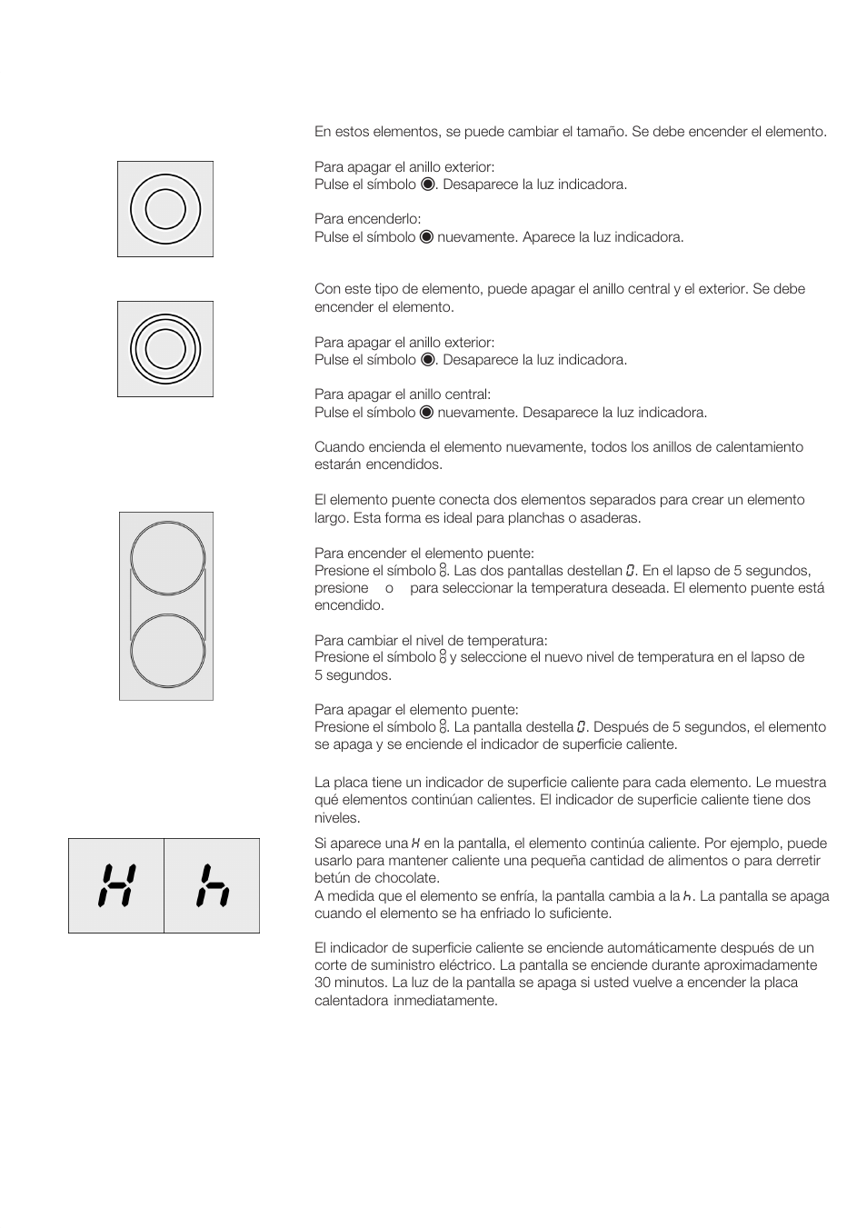 Indicador de superficie caliente | Bosch NET 75.. User Manual | Page 49 / 64