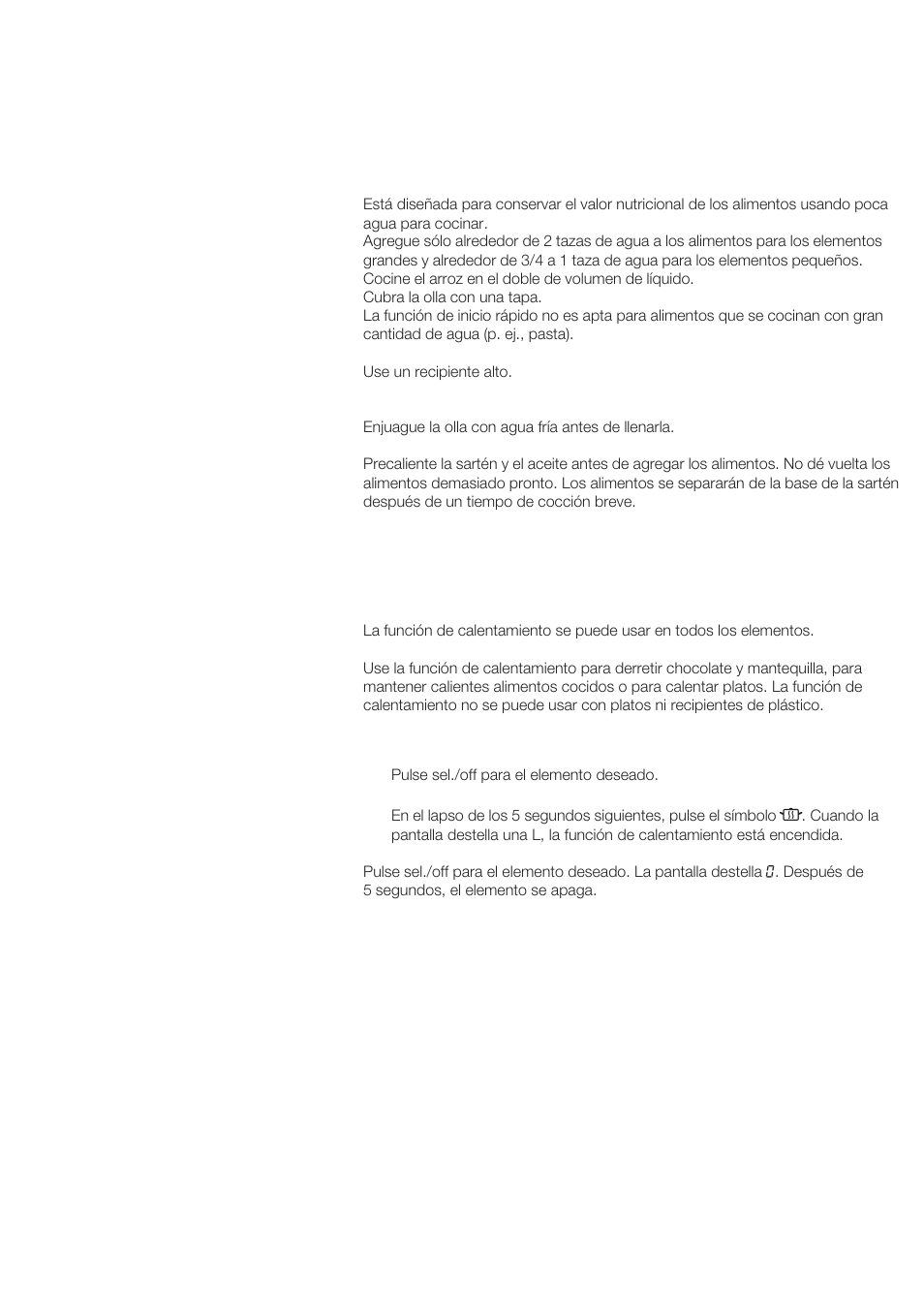 Calentamiento, Consejos para la función de inicio rápido, Programación | Bosch NET 75.. User Manual | Page 54 / 64