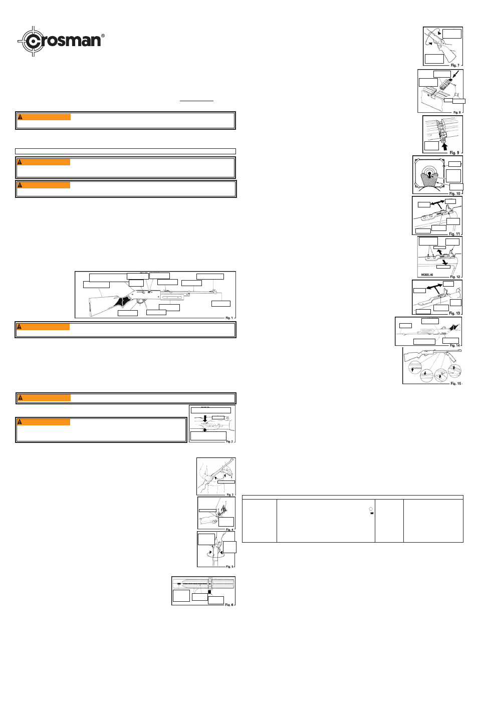 Manual del propietario, Advertencia | Crosman 760B (2001-Present) User Manual | Page 2 / 2