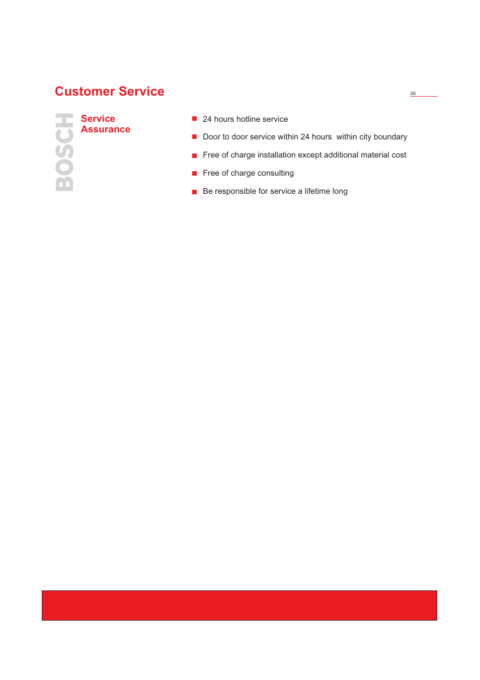 Customer service | Bosch WFD50818 User Manual | Page 38 / 40