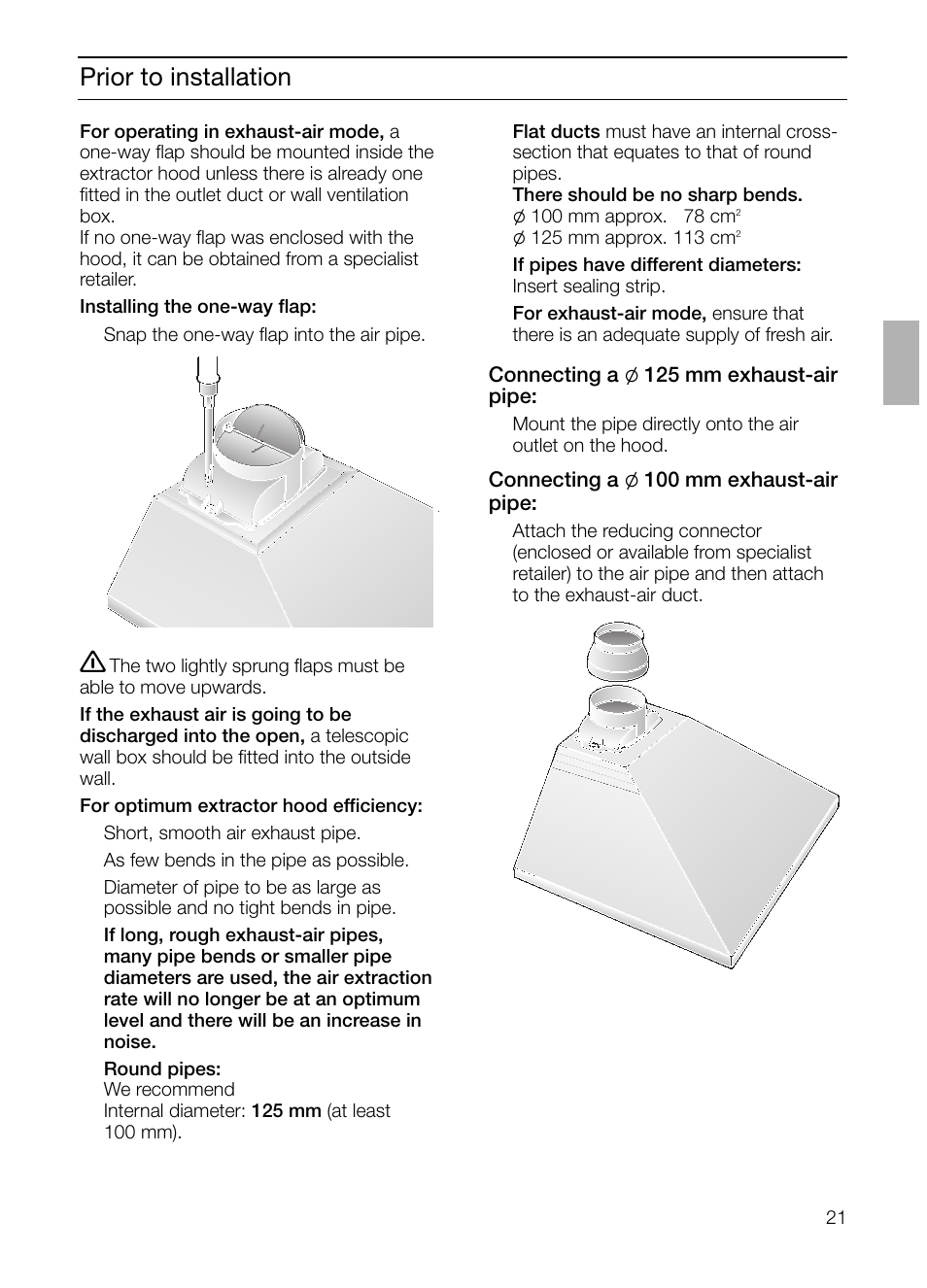 Prior to installation | Bosch DKE 93 User Manual | Page 10 / 16