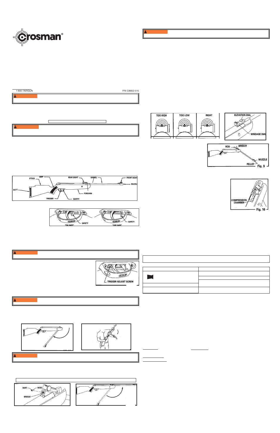 Crosman C8M22 User Manual | 2 pages