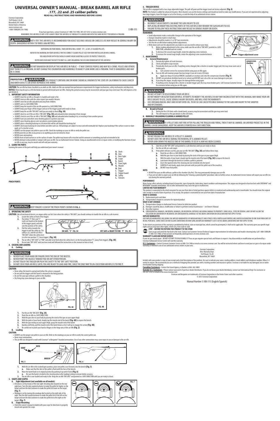 Crosman CBNP17SX User Manual | 6 pages