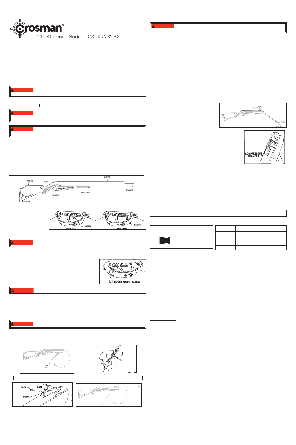 Crosman CS1K77KTBX User Manual | 2 pages