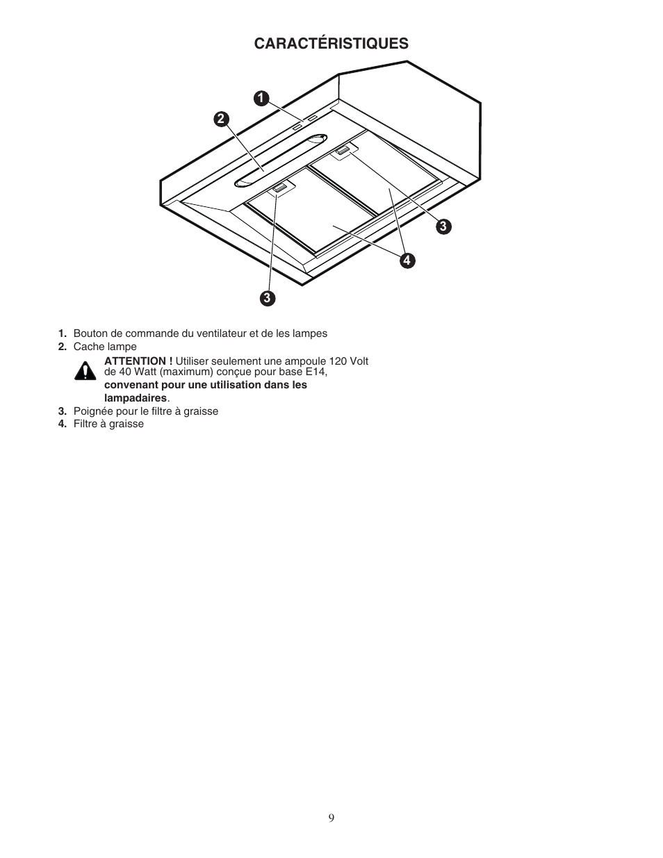 Caractéristiques | Bosch DPH30352UC User Manual | Page 9 / 20