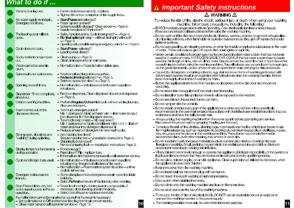 Bosch WAS20160UC User Manual | Page 8 / 10