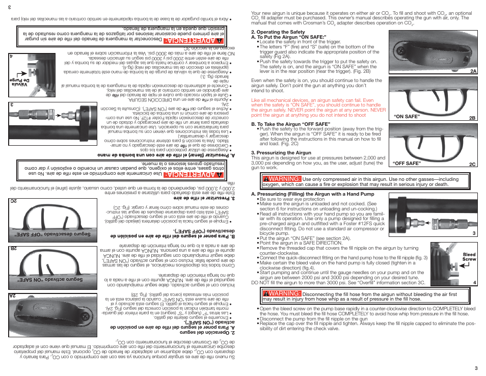 Advertencia | Crosman BP2263 User Manual | Page 3 / 10