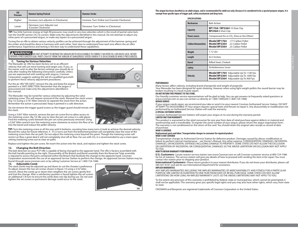 Crosman BP1764S User Manual | Page 5 / 11