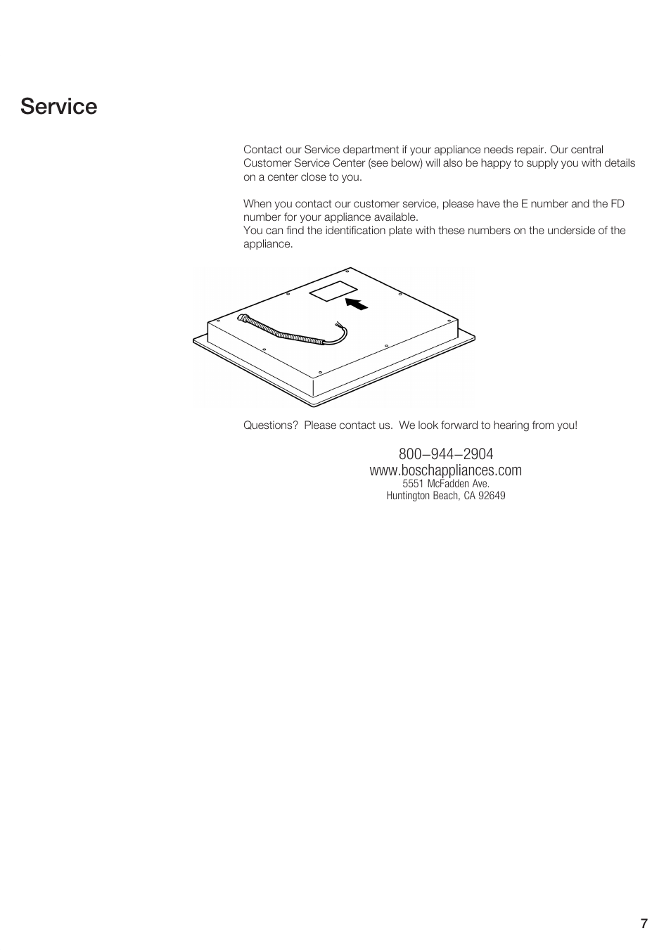 Service | Bosch NEM 75 User Manual | Page 7 / 20