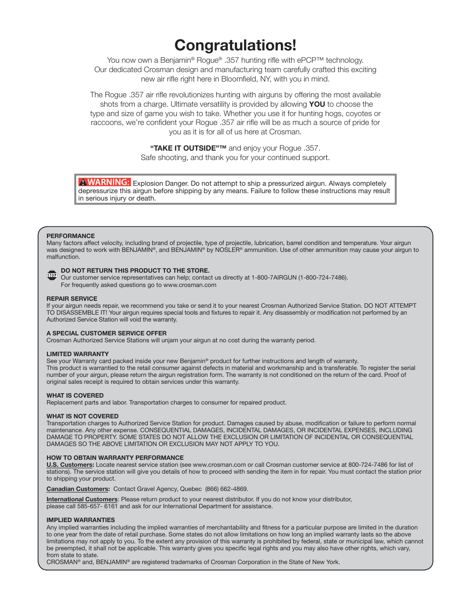 Crosman BPE3571 User Manual | Page 2 / 24