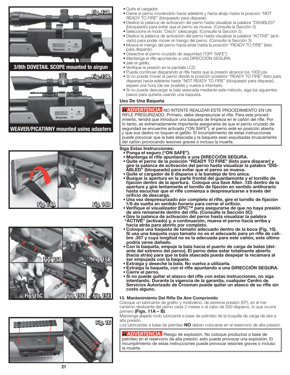 Crosman BPE3571 User Manual | Page 21 / 24