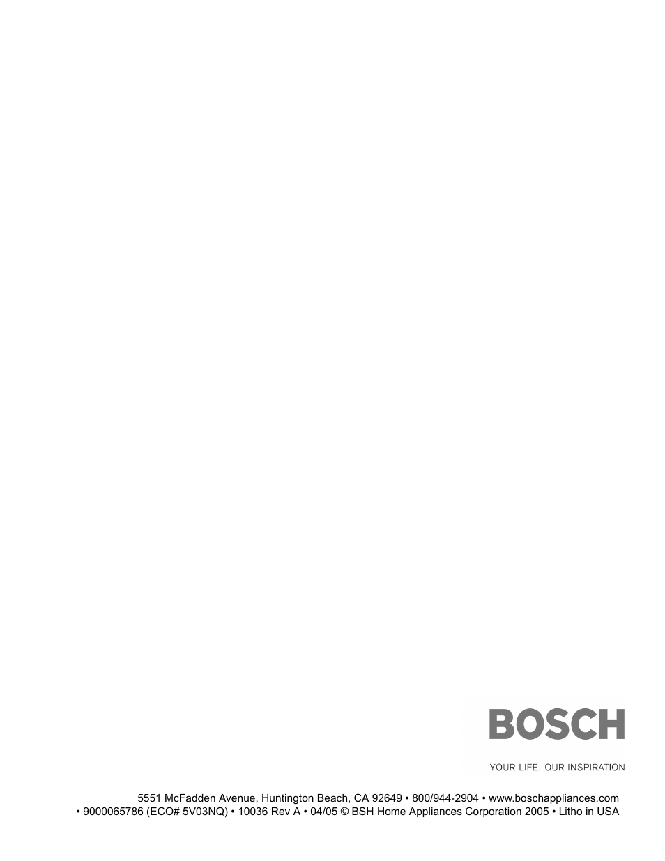 Bosch NGT User Manual | Page 48 / 48
