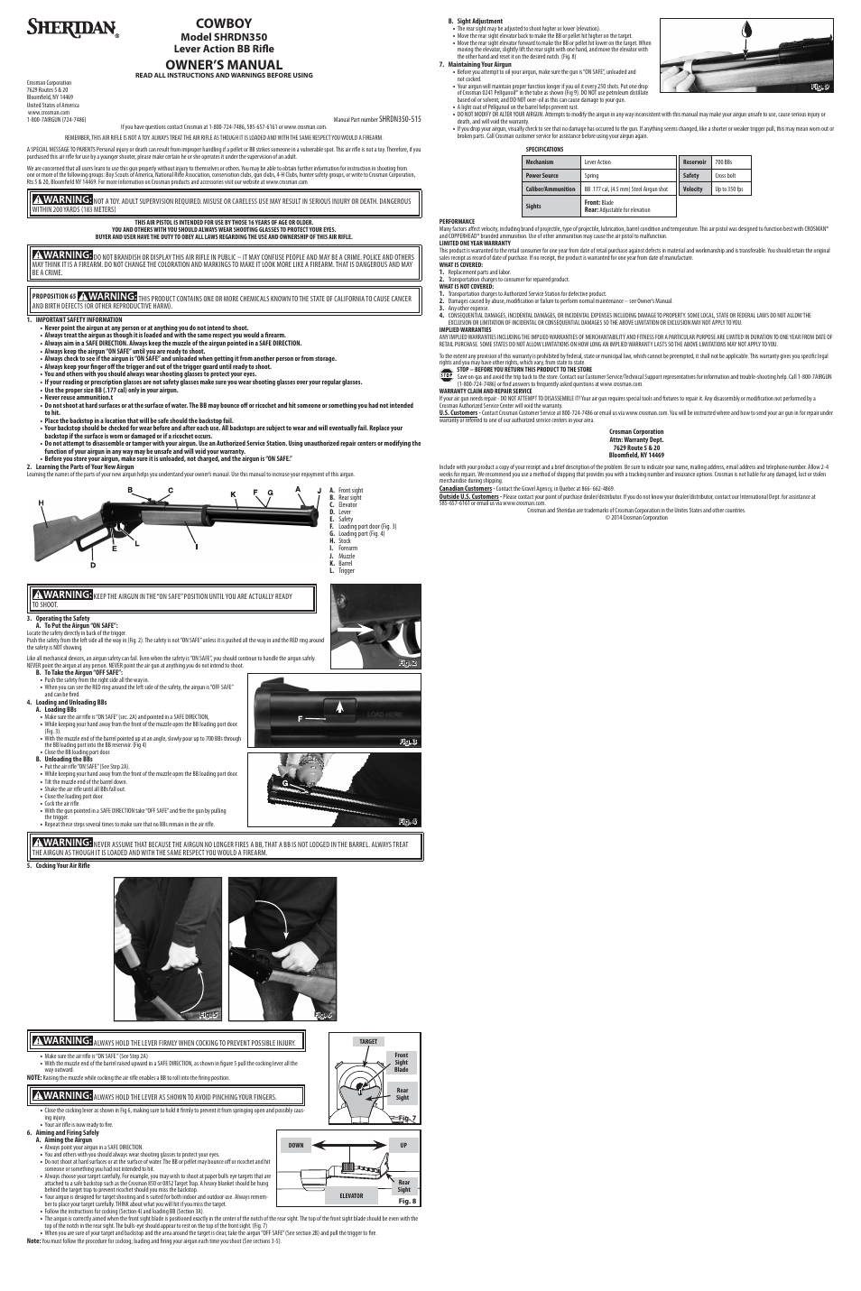 Crosman SHRDN350 User Manual | 6 pages