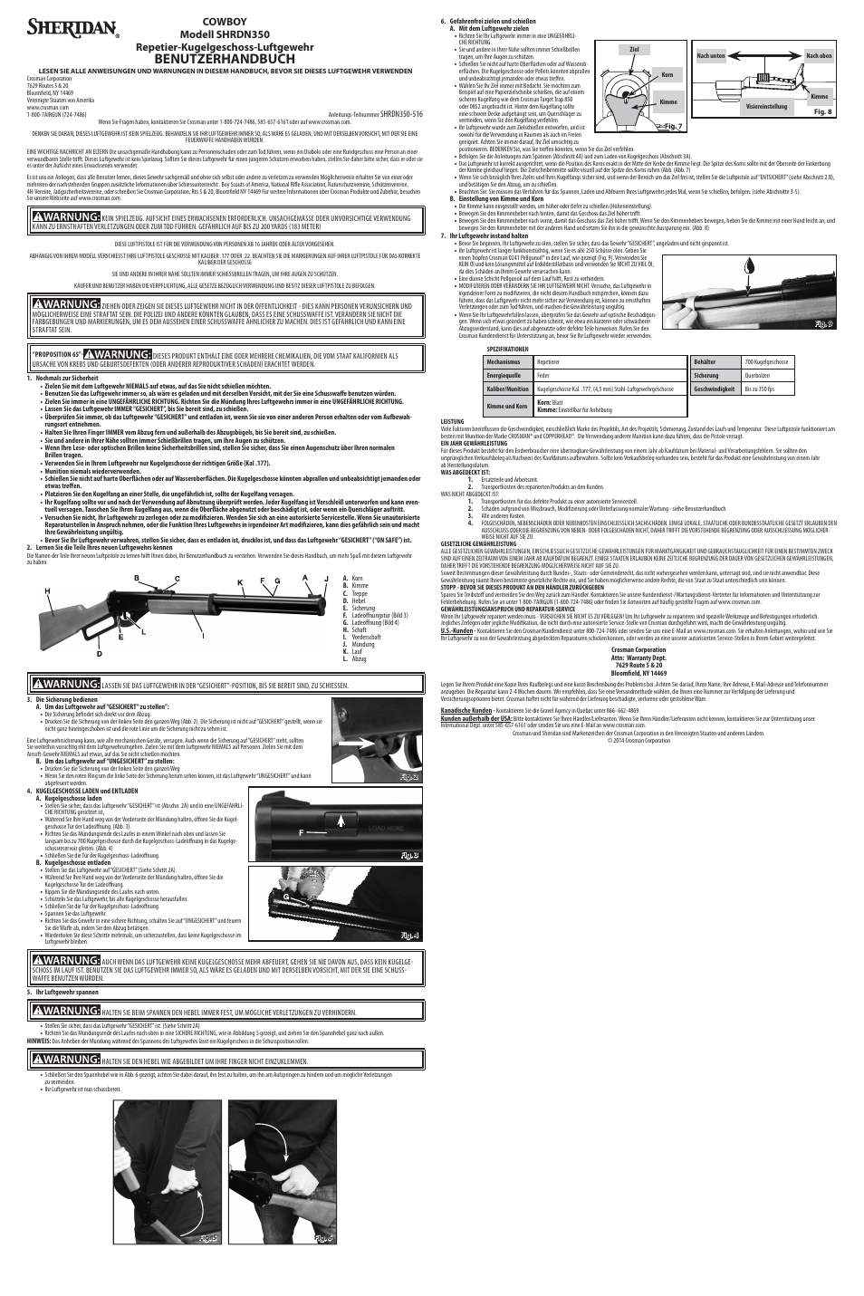 Benutzerhandbuch | Crosman SHRDN350 User Manual | Page 4 / 6