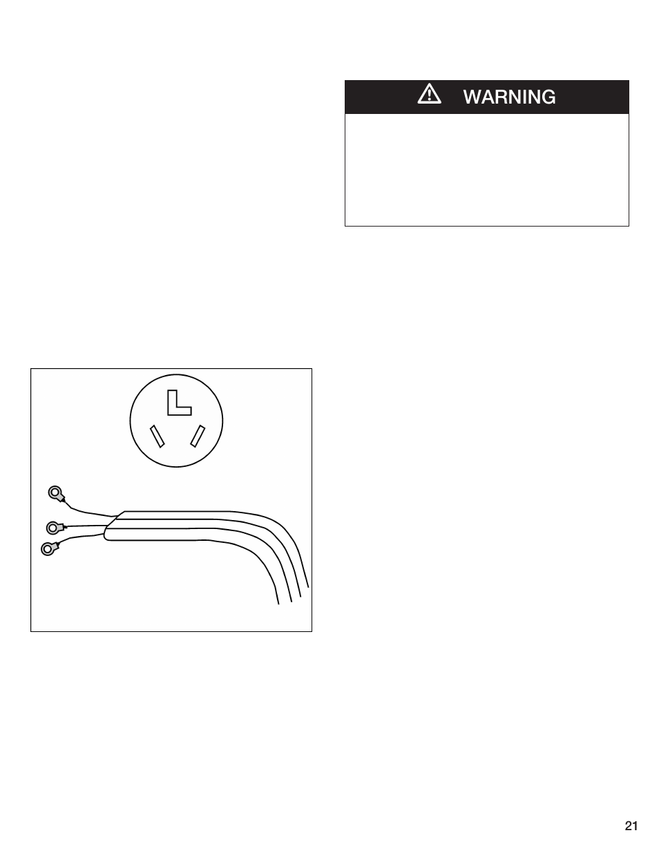 Warning | Bosch WTL 5410 User Manual | Page 21 / 24