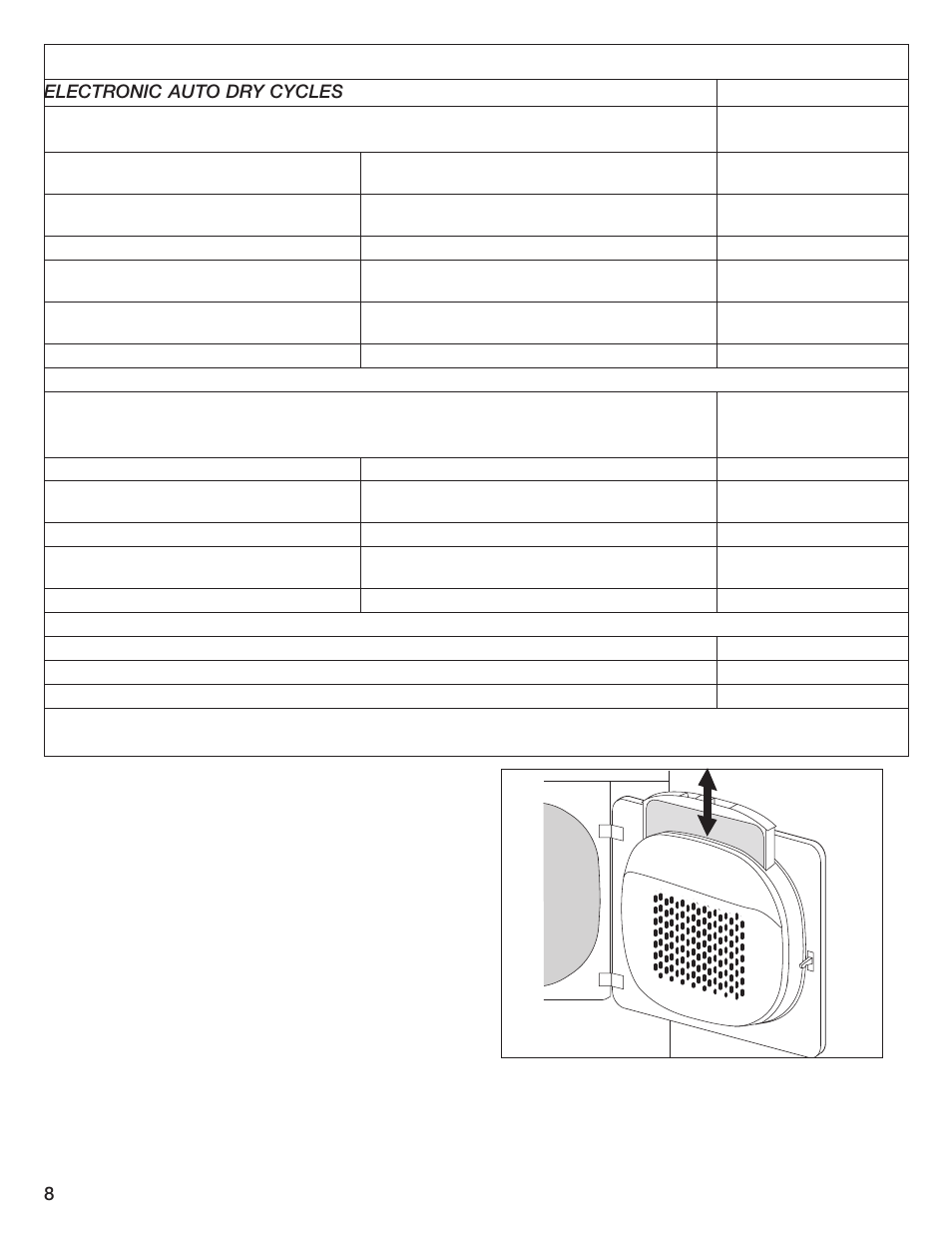 Cycle selection chart (recommendations), Operation | Bosch WTL 5410 User Manual | Page 8 / 24