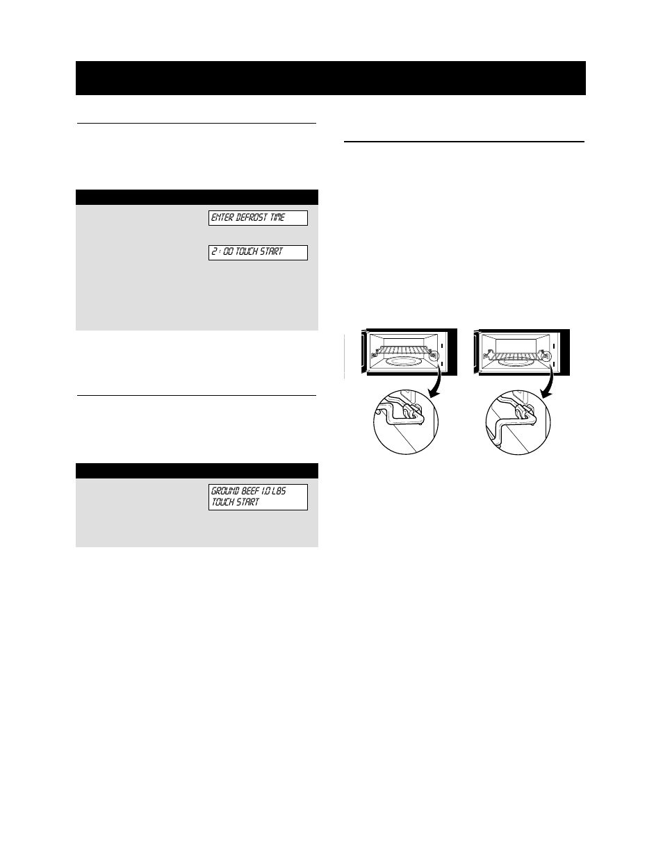 Using your microwave oven, Use of the two position metal rack, Time defrost | Quick defrost | Bosch HMV9302 User Manual | Page 21 / 32