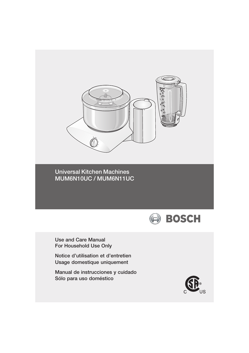 Bosch MUM6N10UC User Manual | 84 pages