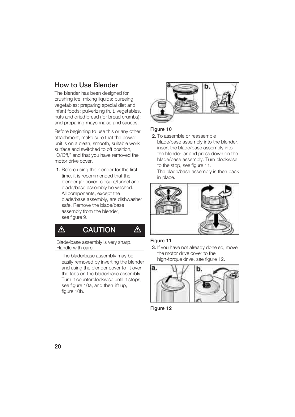 Caution, How to use blender | Bosch MUM6N10UC User Manual | Page 20 / 84