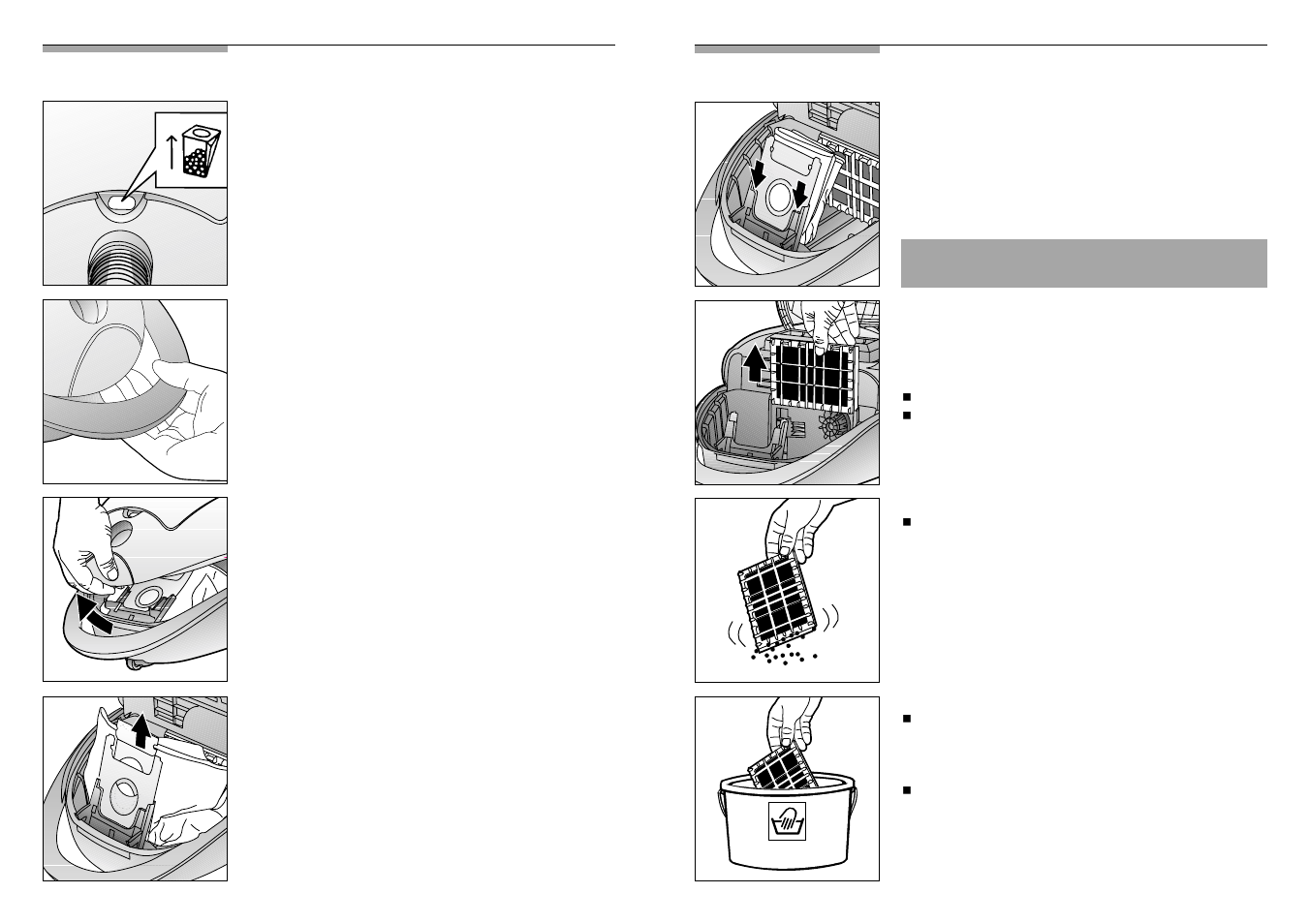 Cambiar la bolsa para polvo | Bosch VBBS700N00 User Manual | Page 22 / 27