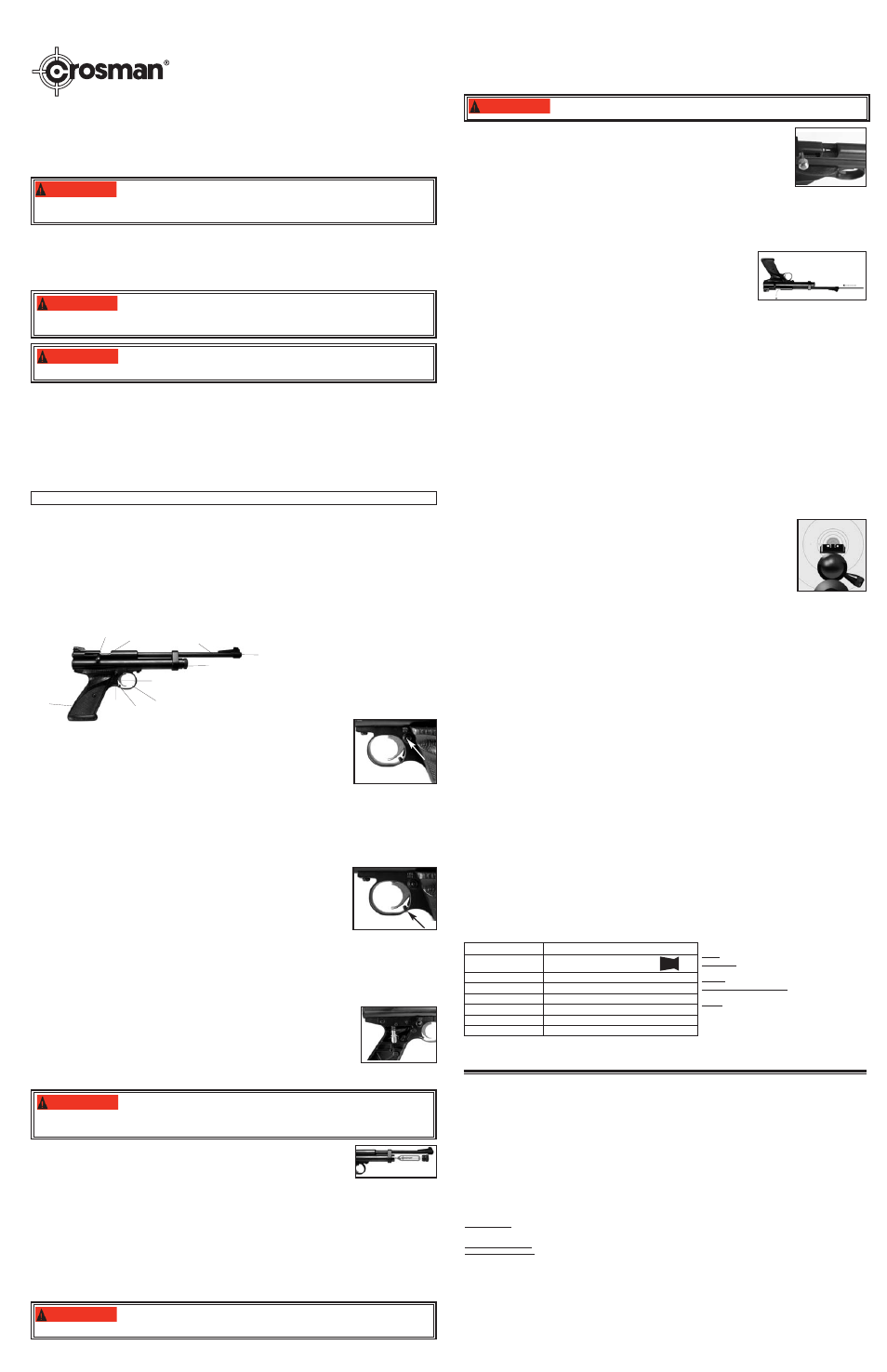 Crosman 2300T User Manual | 3 pages