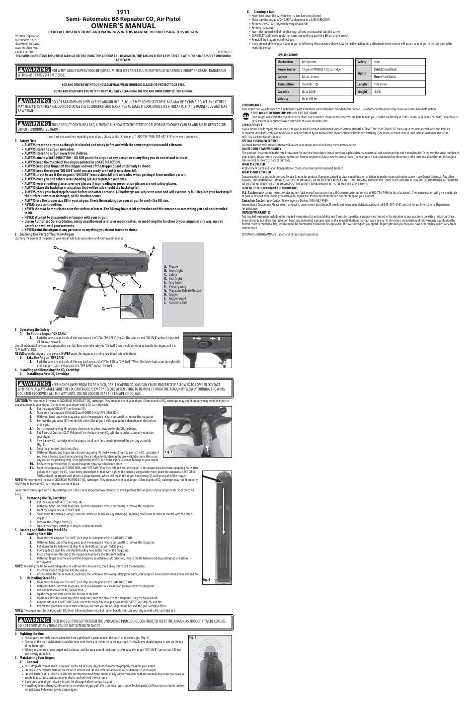 Crosman 40005 User Manual | 3 pages