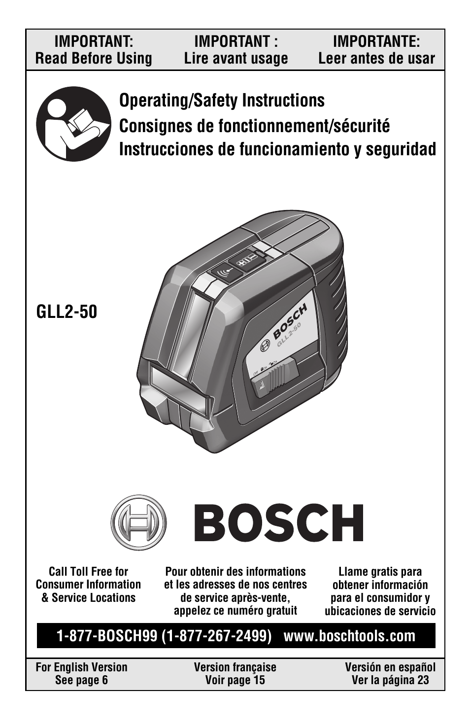 Bosch GLL2-50 User Manual | 32 pages