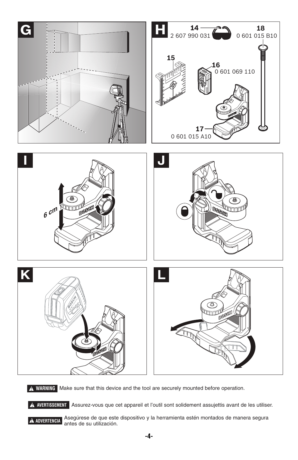 Lk j i | Bosch GLL2-50 User Manual | Page 4 / 32