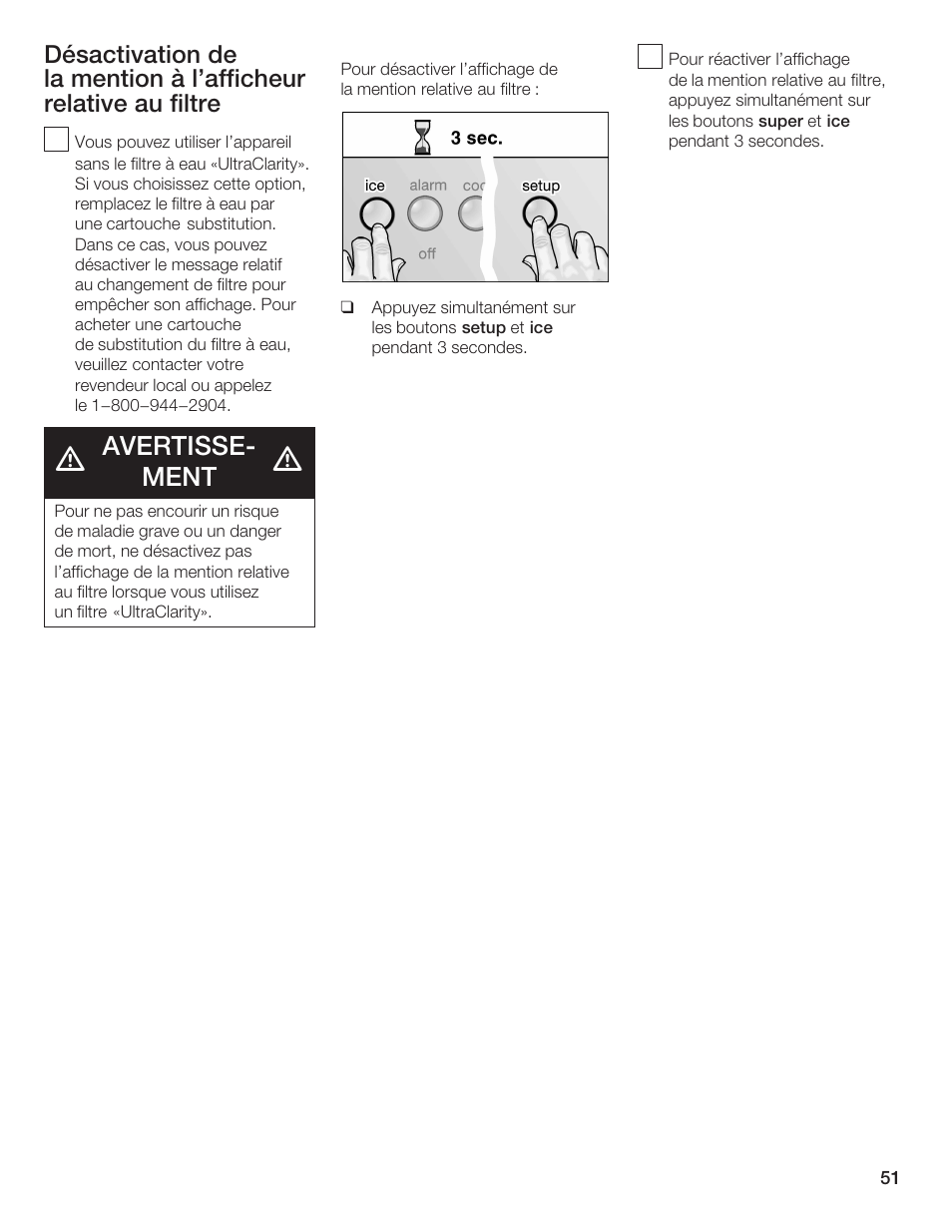 Avertisseć ment | Bosch B36IB User Manual | Page 51 / 86