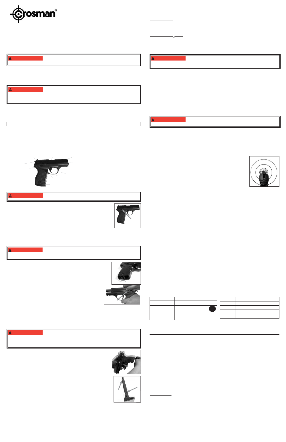 Model pro77, Manual del propietario, Advertencia | Crosman PRO77 (2007-2008) User Manual | Page 2 / 3