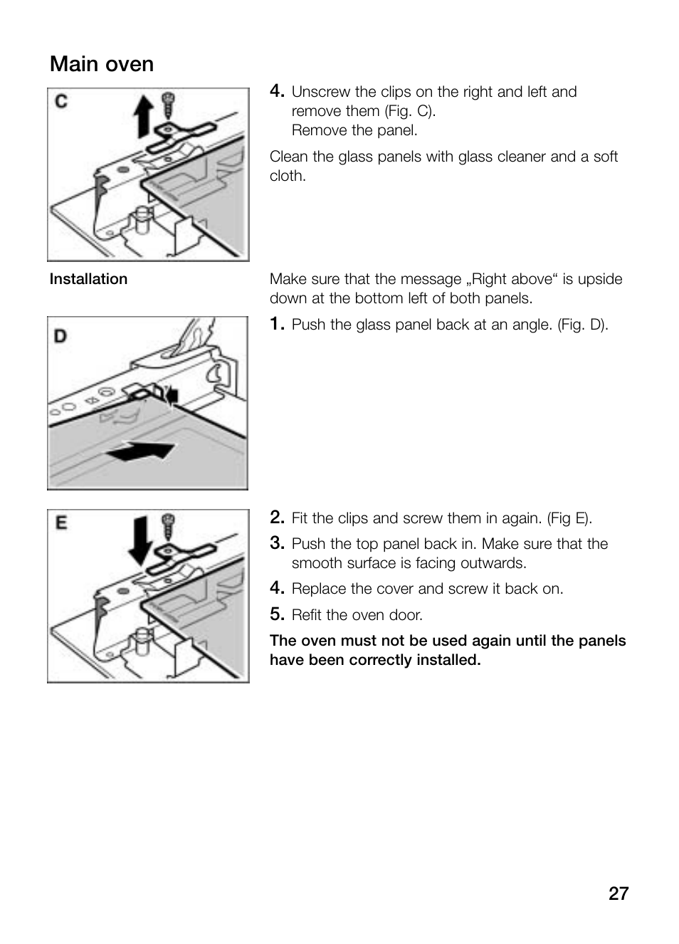 Main oven | Bosch HBN 13M5.O User Manual | Page 27 / 48