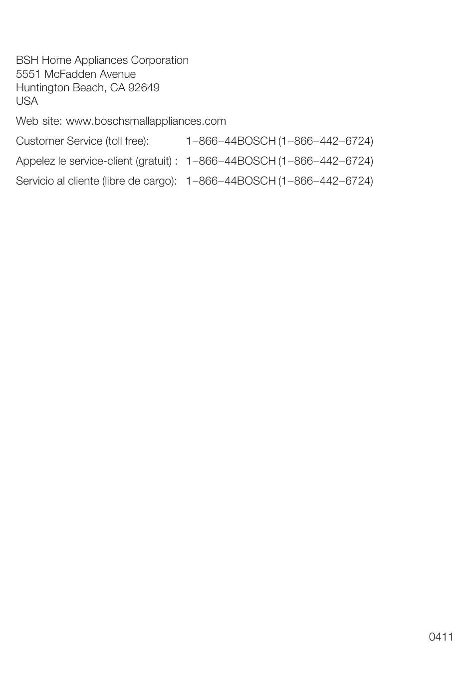 Bosch AUTOMATIC COFFEE CENTRE TCA 6301 UC User Manual | Page 108 / 108