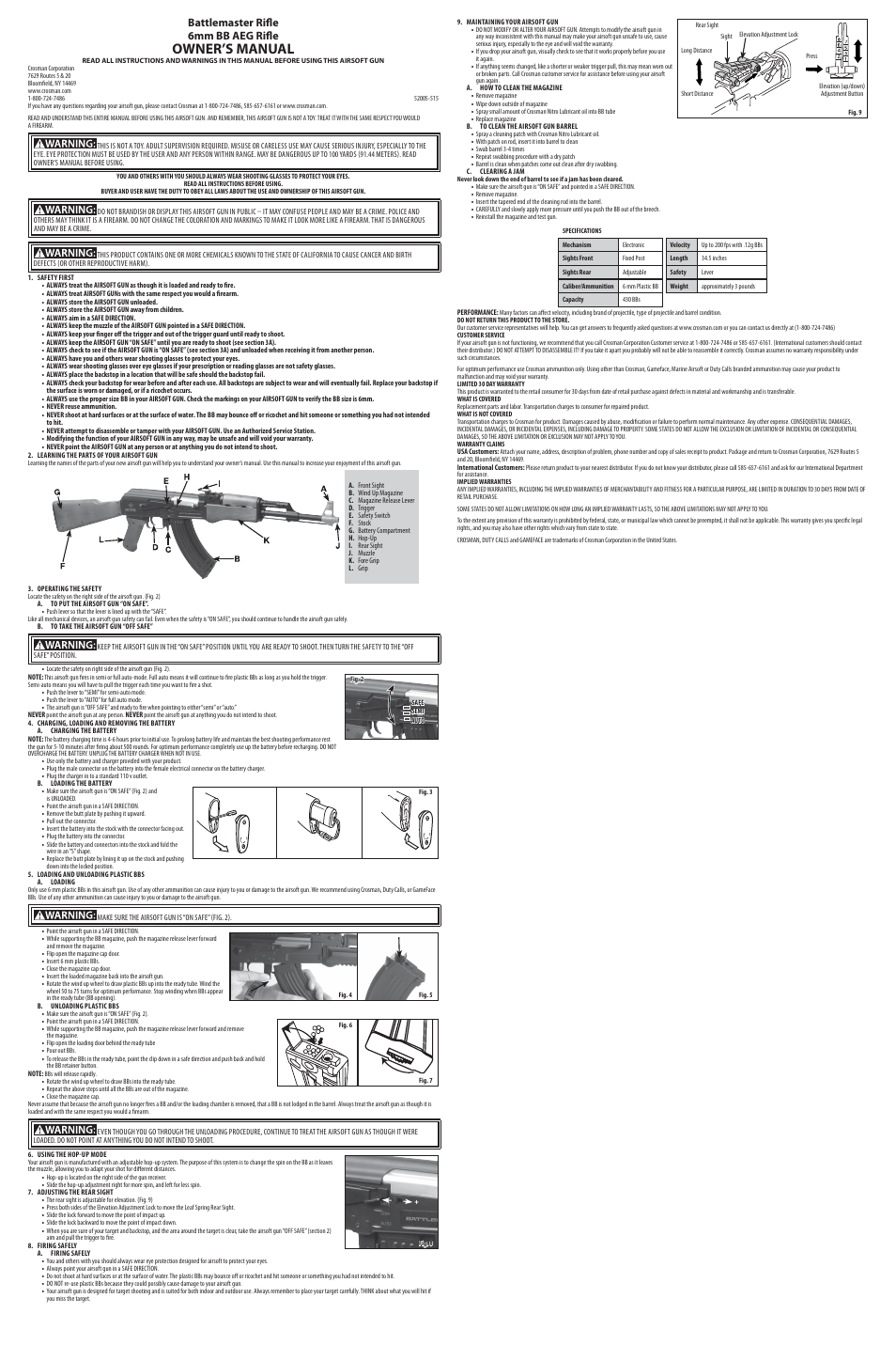 Crosman 52005 User Manual | 3 pages