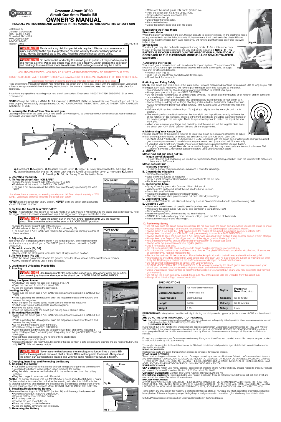 Crosman ASDP80 User Manual | 3 pages