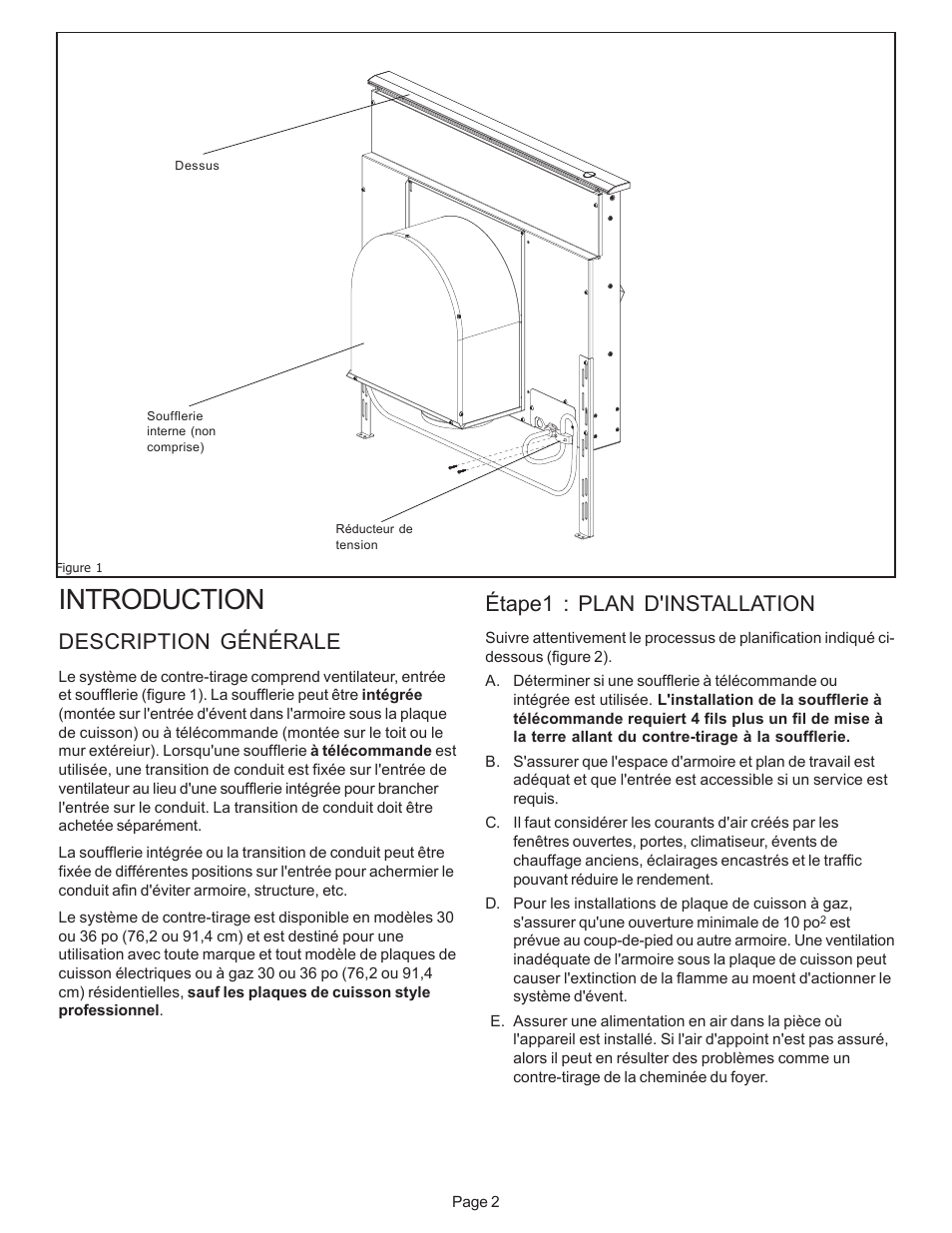 Introduction, Description générale, Étape1 : plan d'installation | Bosch DHD User Manual | Page 17 / 42