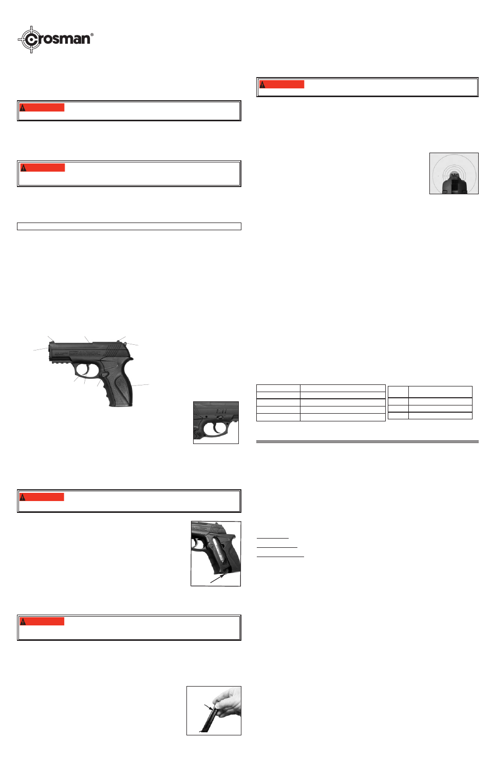 Crosman SAMC11 User Manual | 3 pages