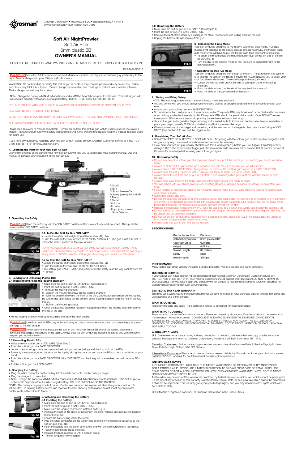 Crosman SAPNSCA User Manual | 3 pages