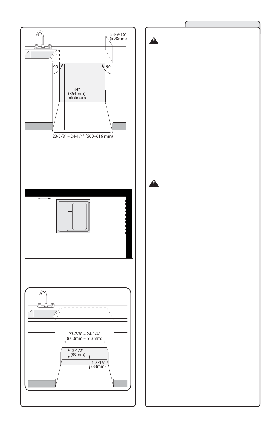 Figure 2/ilus. 2 figure 4/ilus. 4, Figure 3/ilus. 3, Enclosure preparation | Bosch SHI66A User Manual | Page 9 / 34