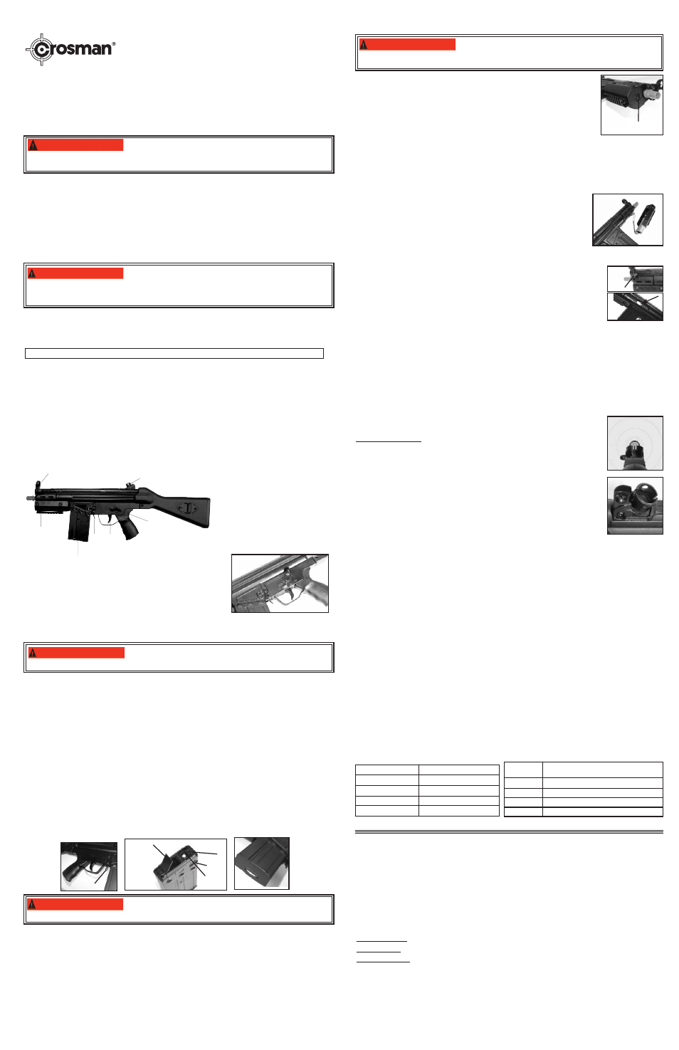 Guide d'utilisation, Modèle pulse r72 carabine soft air, Bb plastique 6 mm | Mise en garde | Crosman SAPR72 User Manual | Page 2 / 3