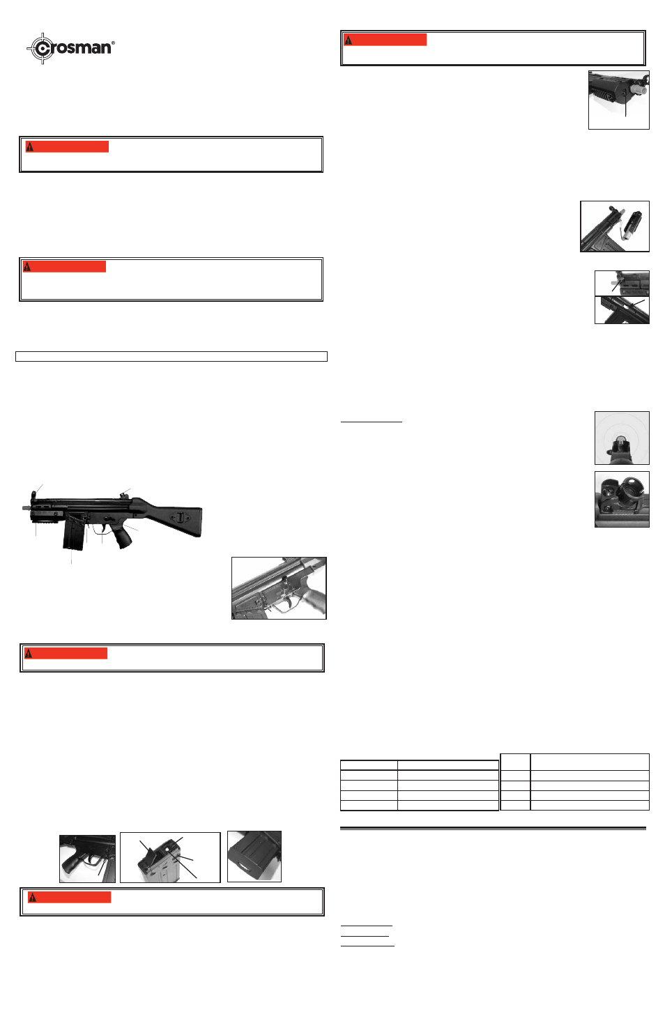 Manual del propietario, Modelo pulse r72 rifle de aire suave, Municiones de plástico de 6 mm | Advertencia | Crosman SAPR72 User Manual | Page 3 / 3