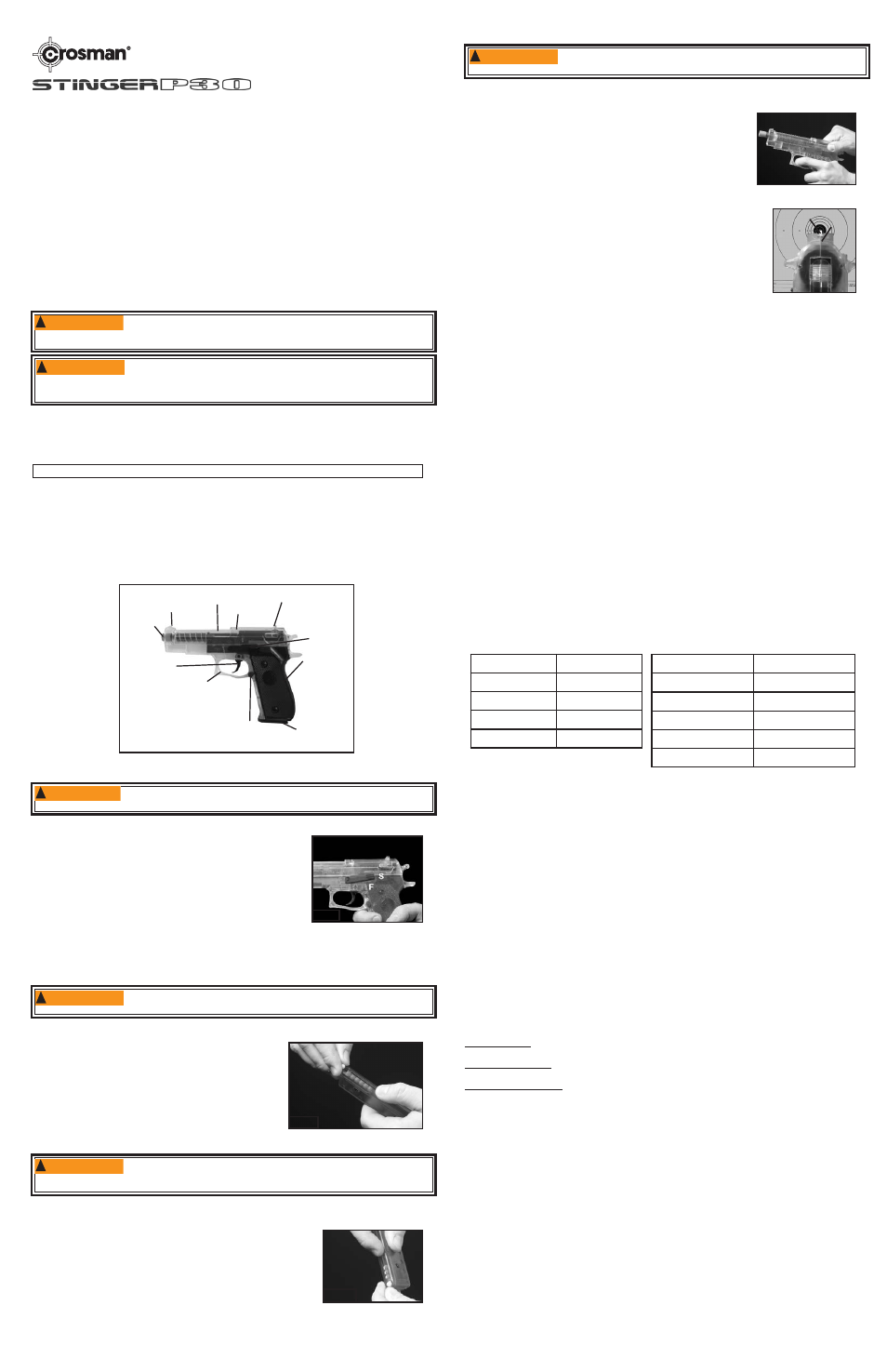 Crosman SASP30 User Manual | 3 pages